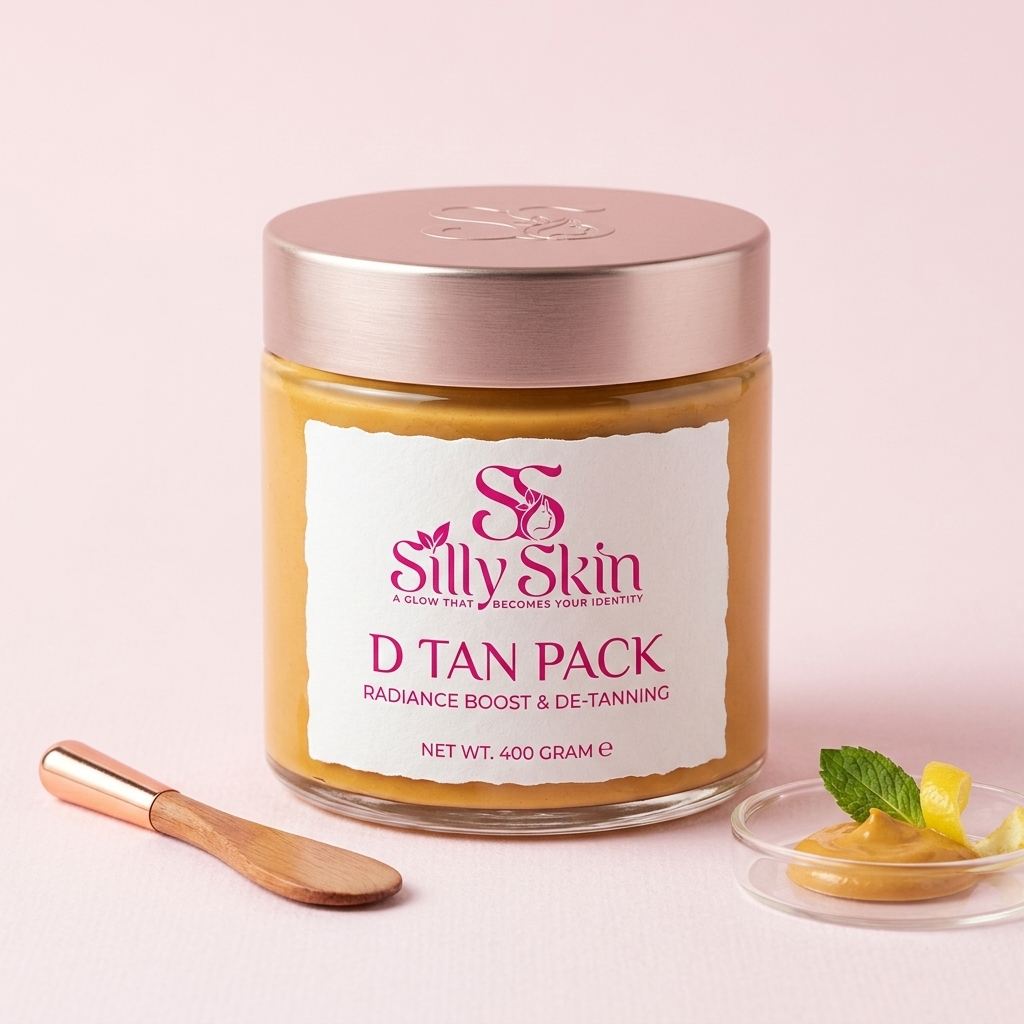 Silly Skin D-Tan Face Pack 400g for Tan Removal & Bright Glowing Skin